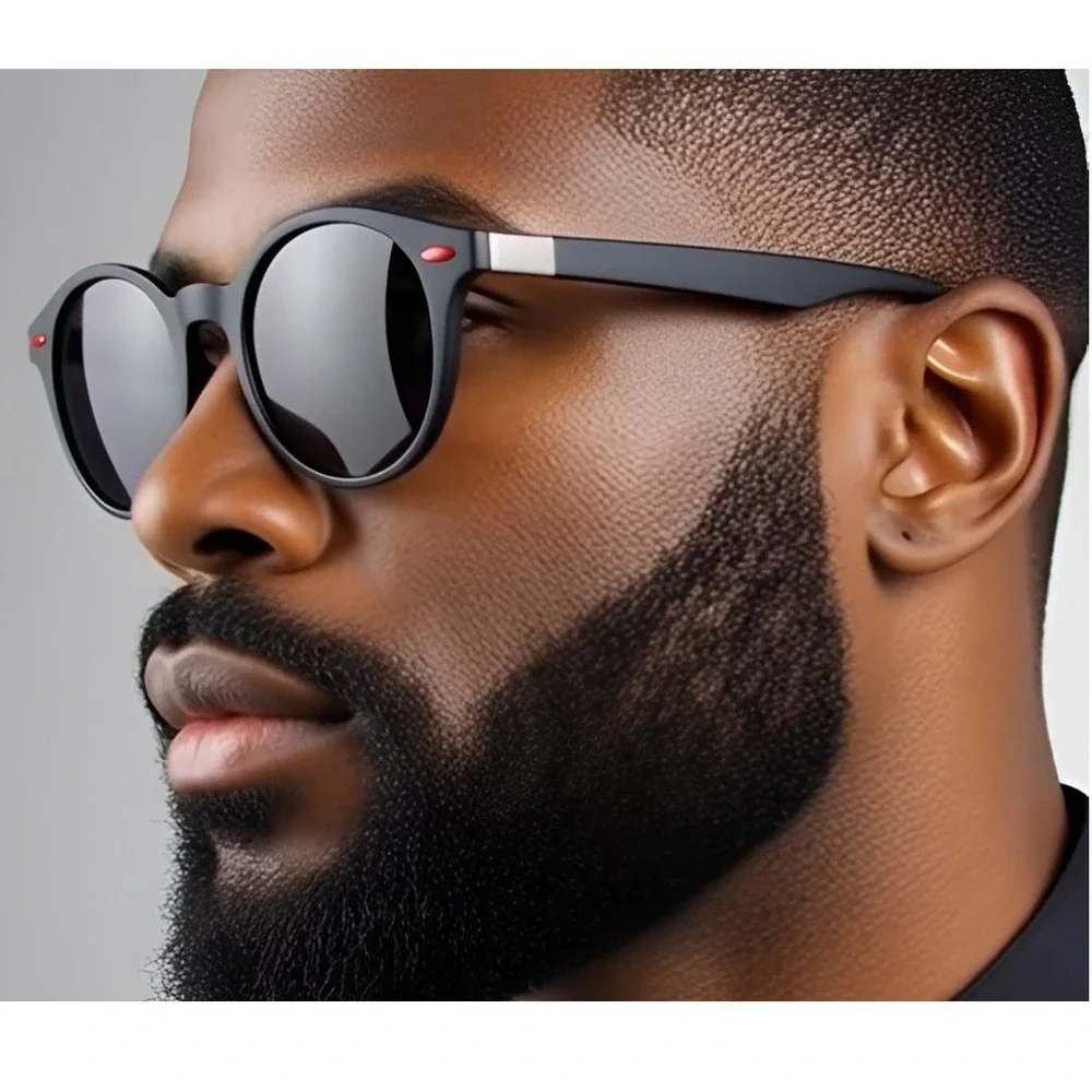 Polarized Sunglasses Men Driving Fishing Round Frame Sports Lentes Gafas Humbres